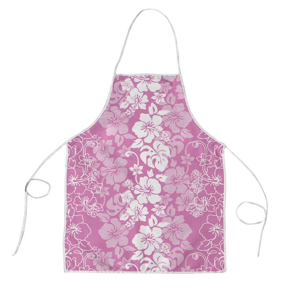 Hawaiian Lei Day Apron Pink Hibiscus Flowers Lei Art - Polynesian Pride