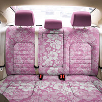 Hawaiian Lei Day Back Car Seat Cover Pink Hibiscus Flowers Lei Art