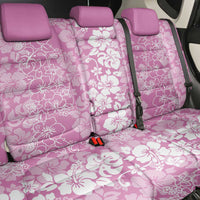 Hawaiian Lei Day Back Car Seat Cover Pink Hibiscus Flowers Lei Art