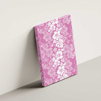 Hawaiian Lei Day Canvas Wall Art Pink Hibiscus Flowers Lei Art