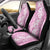 Hawaiian Lei Day Car Seat Cover Pink Hibiscus Flowers Lei Art