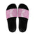 Hawaiian Lei Day Slide Sandals Pink Hibiscus Flowers Lei Art - Polynesian Pride