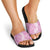 Hawaiian Lei Day Slide Sandals Pink Hibiscus Flowers Lei Art - Polynesian Pride