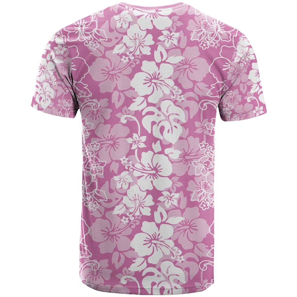 Hawaiian Lei Day T Shirt Pink Hibiscus Flowers Lei Art