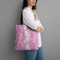 Hawaiian Lei Day Tote Bag Pink Hibiscus Flowers Lei Art - Polynesian Pride