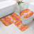 Hawaiian Lei Day Bathroom Set Red Hibiscus Flowers Lei Art - Polynesian Pride