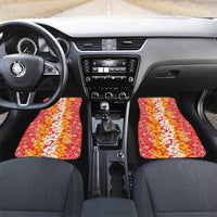 Hawaiian Lei Day Car Mats Red Hibiscus Flowers Lei Art