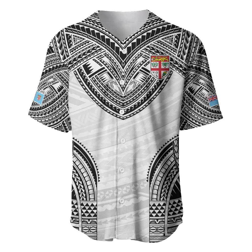 Flying Fijians Pacific Fiji Rugby Custom Baseball Jersey Polynesian Pattern
