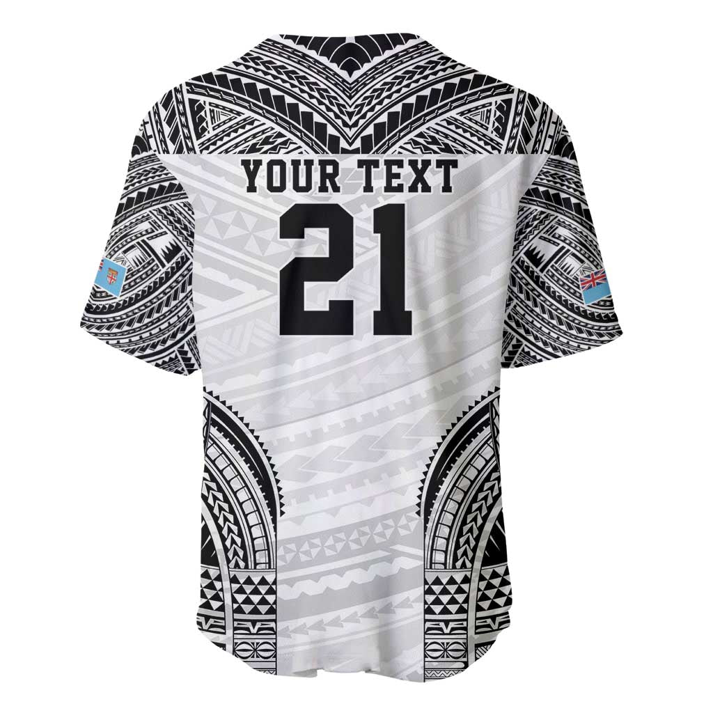 Flying Fijians Pacific Fiji Rugby Custom Baseball Jersey Polynesian Pattern