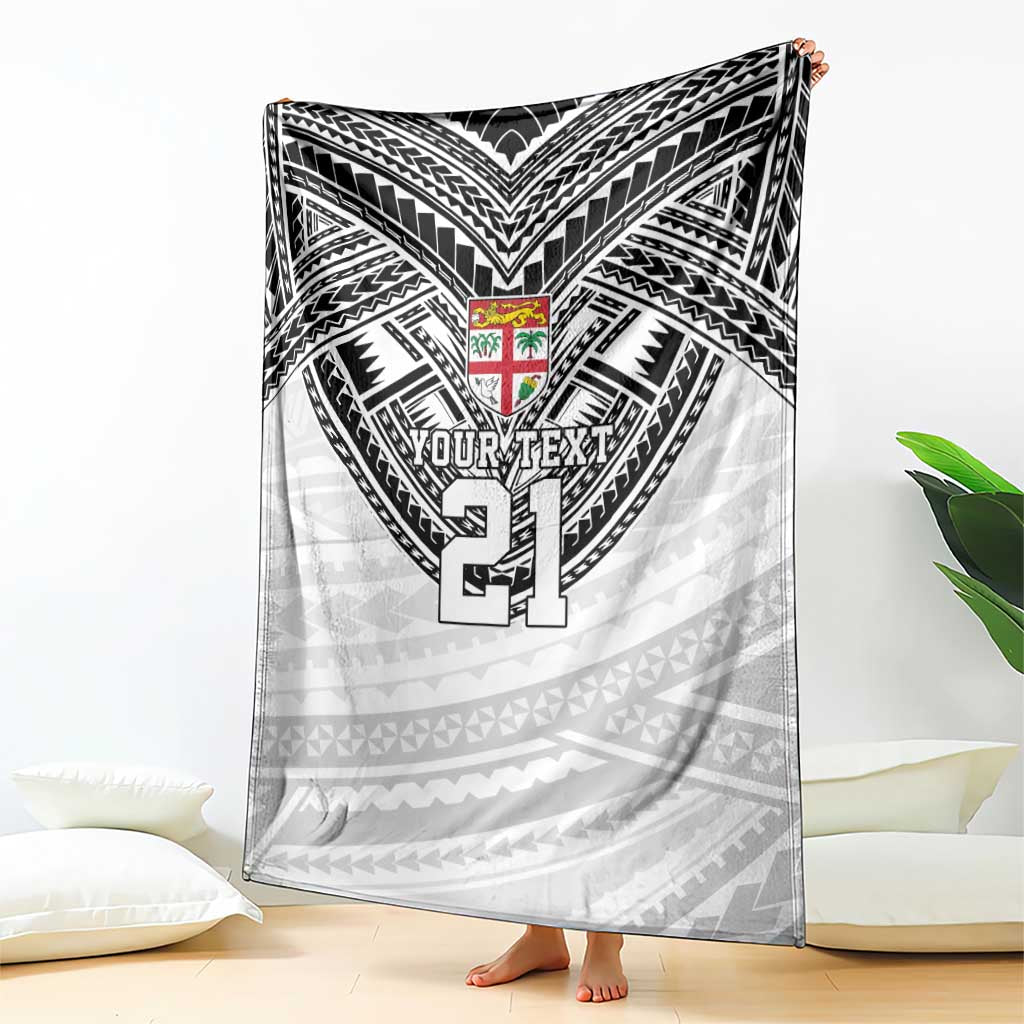 Flying Fijians Pacific Fiji Rugby Custom Blanket Polynesian Pattern