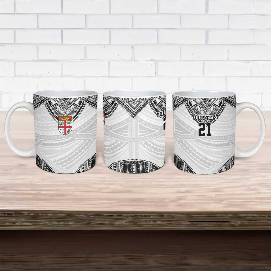 Flying Fijians Pacific Fiji Rugby Custom Ceramic Mug Polynesian Pattern - Polynesian Pride