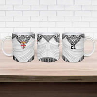 Flying Fijians Pacific Fiji Rugby Custom Ceramic Mug Polynesian Pattern - Polynesian Pride