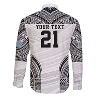 Flying Fijians Pacific Fiji Rugby Custom Family Matching Long Sleeve Bodycon Dress and Hawaiian Shirt Polynesian Pattern