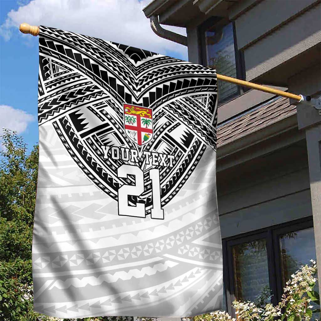 Flying Fijians Pacific Fiji Rugby Custom Garden Flag Polynesian Pattern