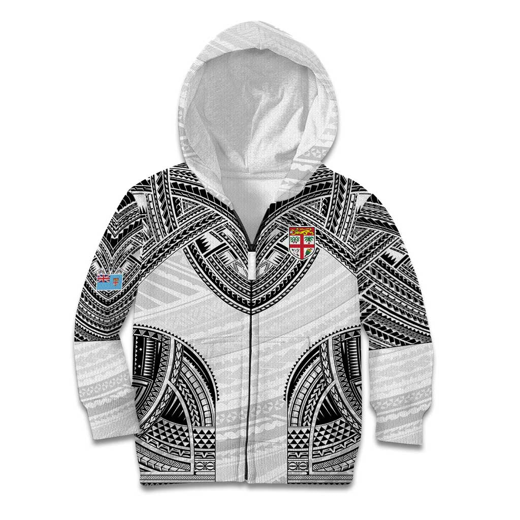 Flying Fijians Pacific Fiji Rugby Custom Kid Hoodie Polynesian Pattern