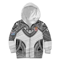 Flying Fijians Pacific Fiji Rugby Custom Kid Hoodie Polynesian Pattern