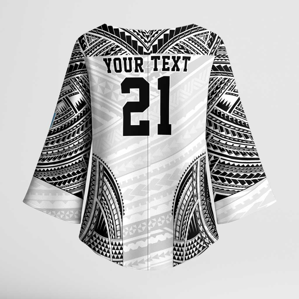 Flying Fijians Pacific Fiji Rugby Custom Kimono Sleeve Blouse Polynesian Pattern - Polynesian Pride