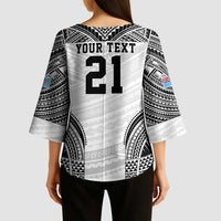 Flying Fijians Pacific Fiji Rugby Custom Kimono Sleeve Blouse Polynesian Pattern - Polynesian Pride