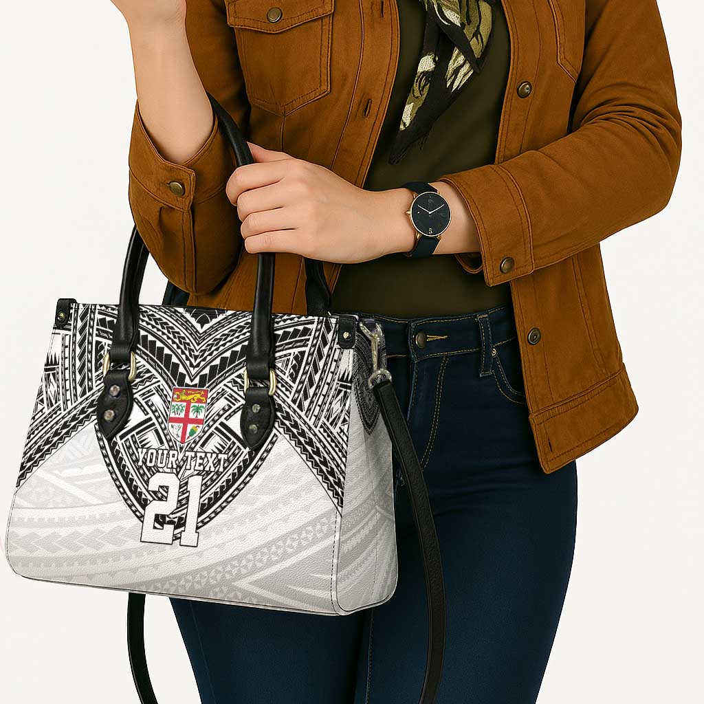 Flying Fijians Pacific Fiji Rugby Custom Leather Bag Polynesian Pattern - Polynesian Pride