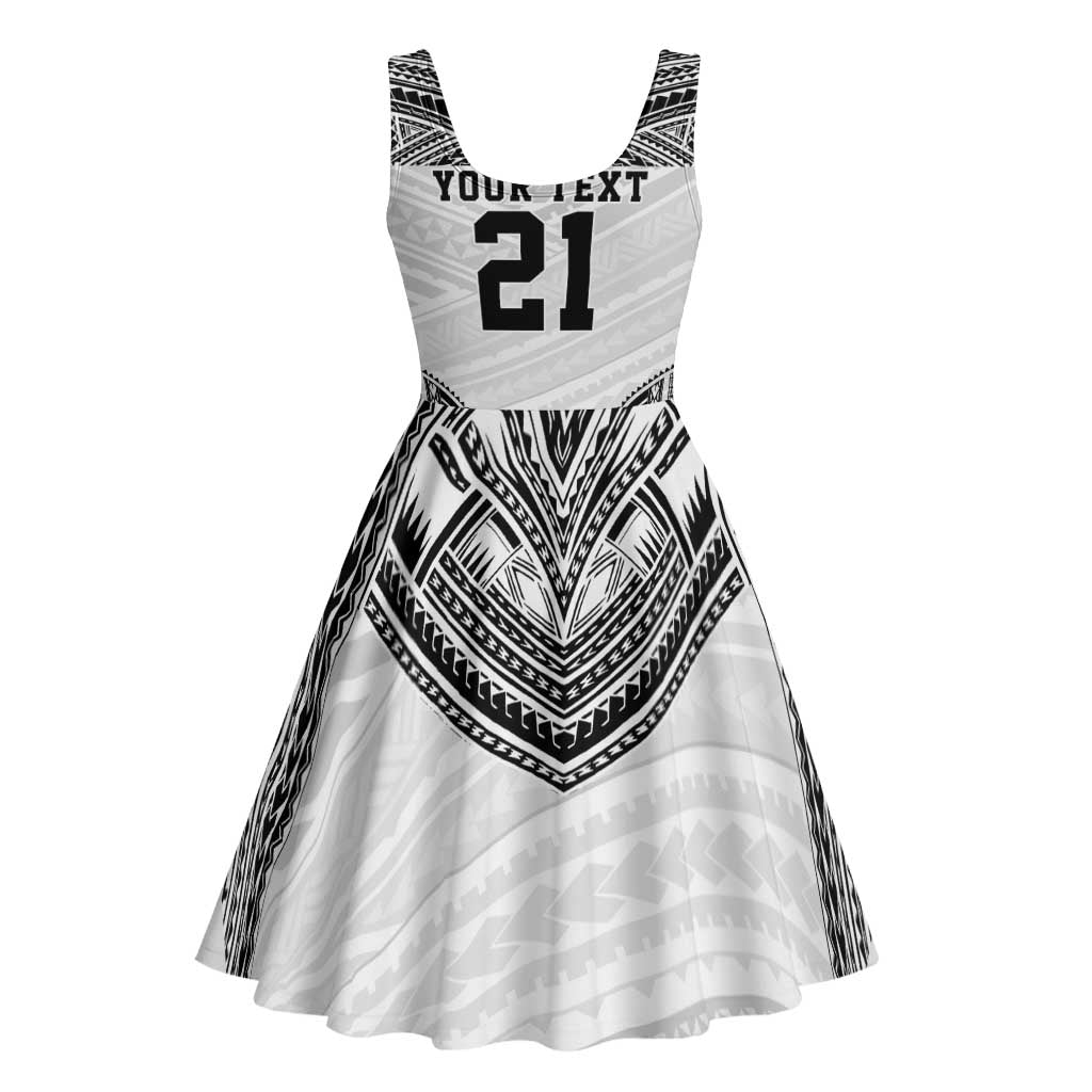 Flying Fijians Pacific Fiji Rugby Custom Midi Dress Polynesian Pattern - Polynesian Pride