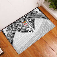 Flying Fijians Pacific Fiji Rugby Custom Rubber Doormat Polynesian Pattern