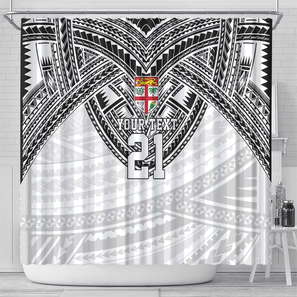 Flying Fijians Pacific Fiji Rugby Custom Shower Curtain Polynesian Pattern