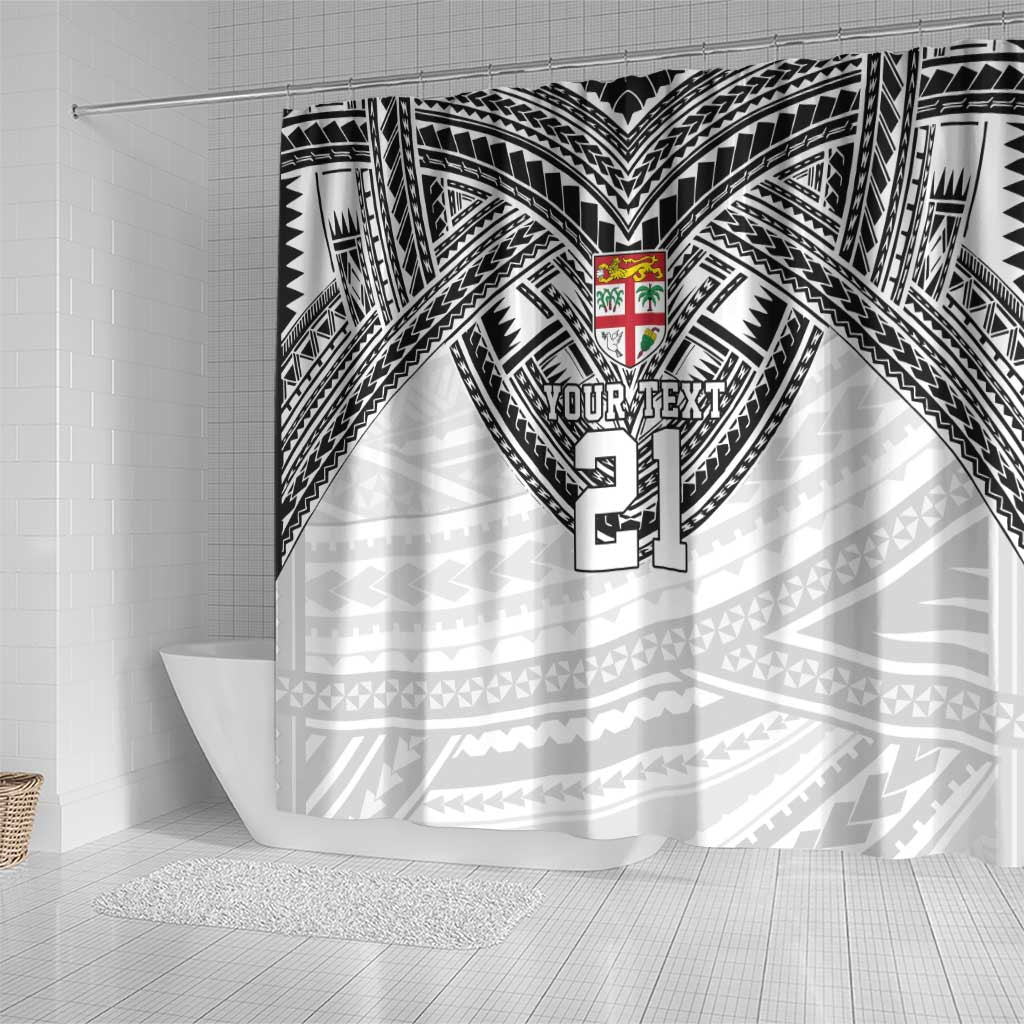 Flying Fijians Pacific Fiji Rugby Custom Shower Curtain Polynesian Pattern