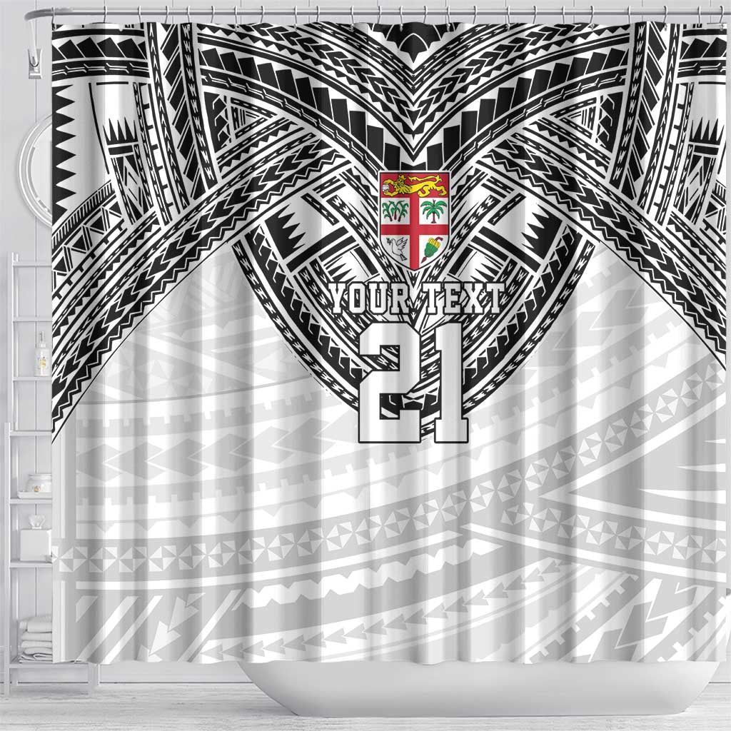 Flying Fijians Pacific Fiji Rugby Custom Shower Curtain Polynesian Pattern