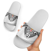 Flying Fijians Pacific Fiji Rugby Custom Slide Sandals Polynesian Pattern - Polynesian Pride