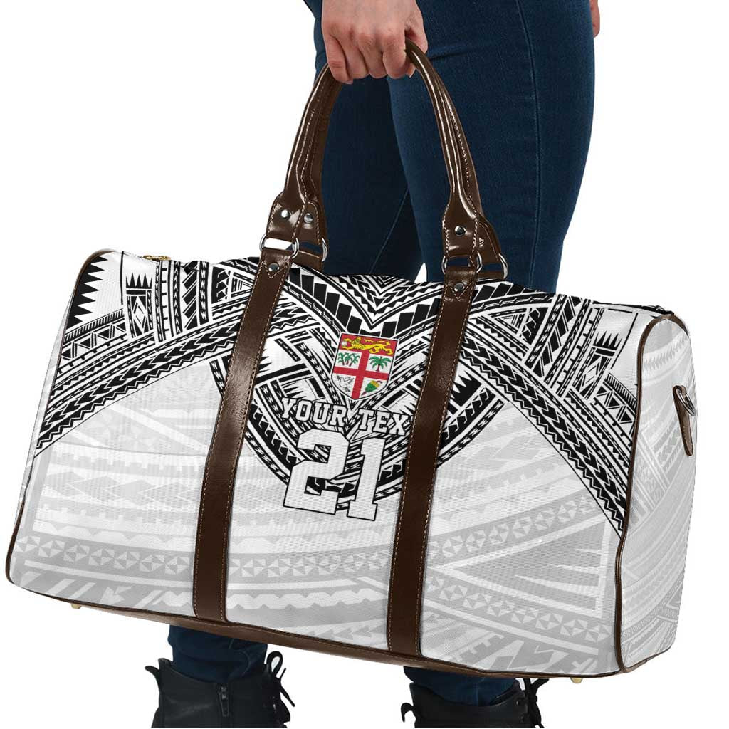 Flying Fijians Pacific Fiji Rugby Custom Travel Bag Polynesian Pattern - Polynesian Pride