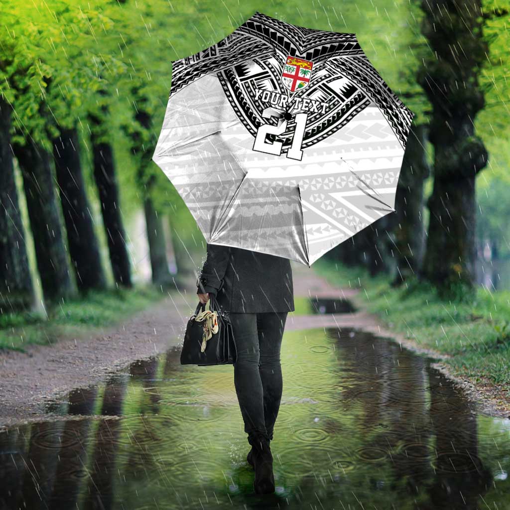 Flying Fijians Pacific Fiji Rugby Custom Umbrella Polynesian Pattern - Polynesian Pride