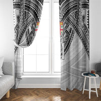 Flying Fijians Pacific Fiji Rugby Custom Window Curtain Polynesian Pattern
