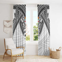 Flying Fijians Pacific Fiji Rugby Custom Window Curtain Polynesian Pattern