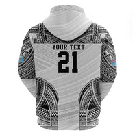Flying Fijians Pacific Fiji Rugby Custom Zip Hoodie Polynesian Pattern