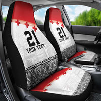 Ikale Tahi Pacific Tonga Rugby Custom Car Seat Cover Tongan Ngatu with Flag Pattern