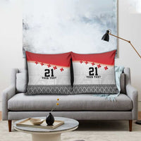 Ikale Tahi Pacific Tonga Rugby Custom Pillow Cover Tongan Ngatu with Flag Pattern - Polynesian Pride