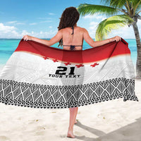 Ikale Tahi Pacific Tonga Rugby Custom Sarong Tongan Ngatu with Flag Pattern
