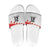 Ikale Tahi Pacific Tonga Rugby Custom Slide Sandals Tongan Ngatu with Flag Pattern - Polynesian Pride
