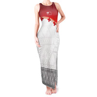 Ikale Tahi Pacific Tonga Rugby Custom Tank Maxi Dress Tongan Ngatu with Flag Pattern