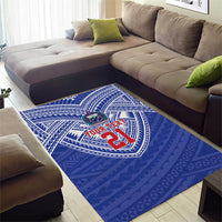 Manu Samoa Pacific Samoa Rugby Custom Area Rug Polynesian Pattern