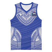 Manu Samoa Pacific Samoa Rugby Custom Basketball Jersey Polynesian Pattern - Polynesian Pride