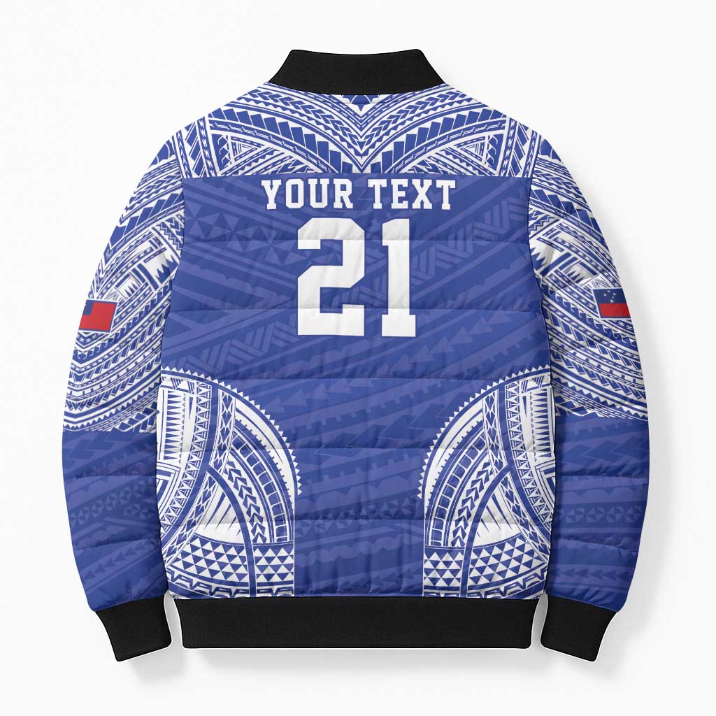 Manu Samoa Pacific Samoa Rugby Custom Bomber Puffer Jacket Polynesian Pattern - Polynesian Pride