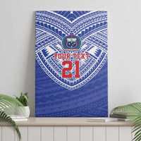 Manu Samoa Pacific Samoa Rugby Custom Canvas Wall Art Polynesian Pattern