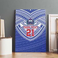 Manu Samoa Pacific Samoa Rugby Custom Canvas Wall Art Polynesian Pattern
