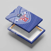 Manu Samoa Pacific Samoa Rugby Custom Canvas Wall Art Polynesian Pattern
