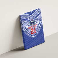 Manu Samoa Pacific Samoa Rugby Custom Canvas Wall Art Polynesian Pattern