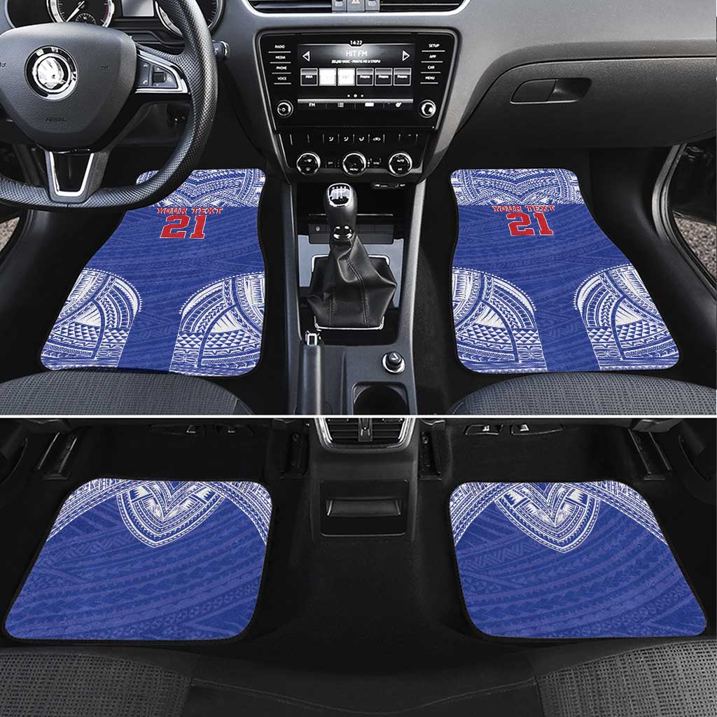 Manu Samoa Pacific Samoa Rugby Custom Car Mats Polynesian Pattern