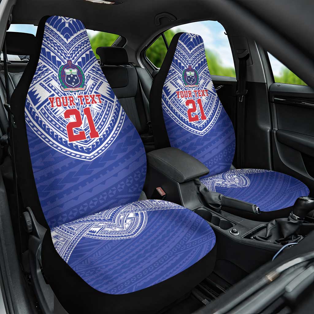 Manu Samoa Pacific Samoa Rugby Custom Car Seat Cover Polynesian Pattern