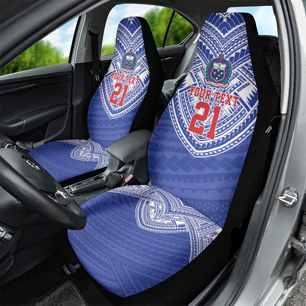 Manu Samoa Pacific Samoa Rugby Custom Car Seat Cover Polynesian Pattern