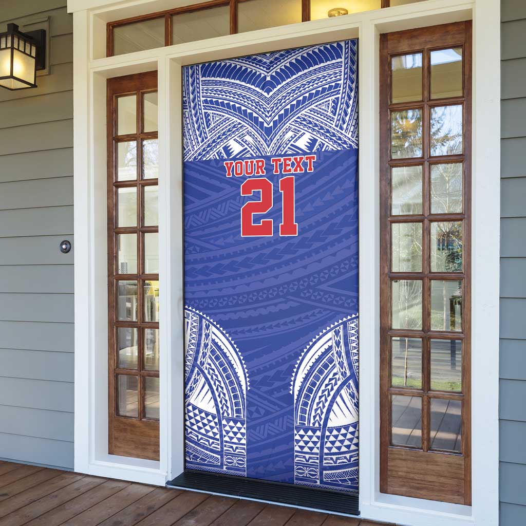 Manu Samoa Pacific Samoa Rugby Custom Door Cover Polynesian Pattern - Polynesian Pride